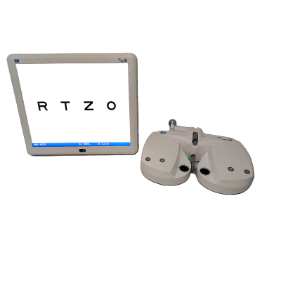 Zestaw Esilor- foropter i wyświetlacz optotypów